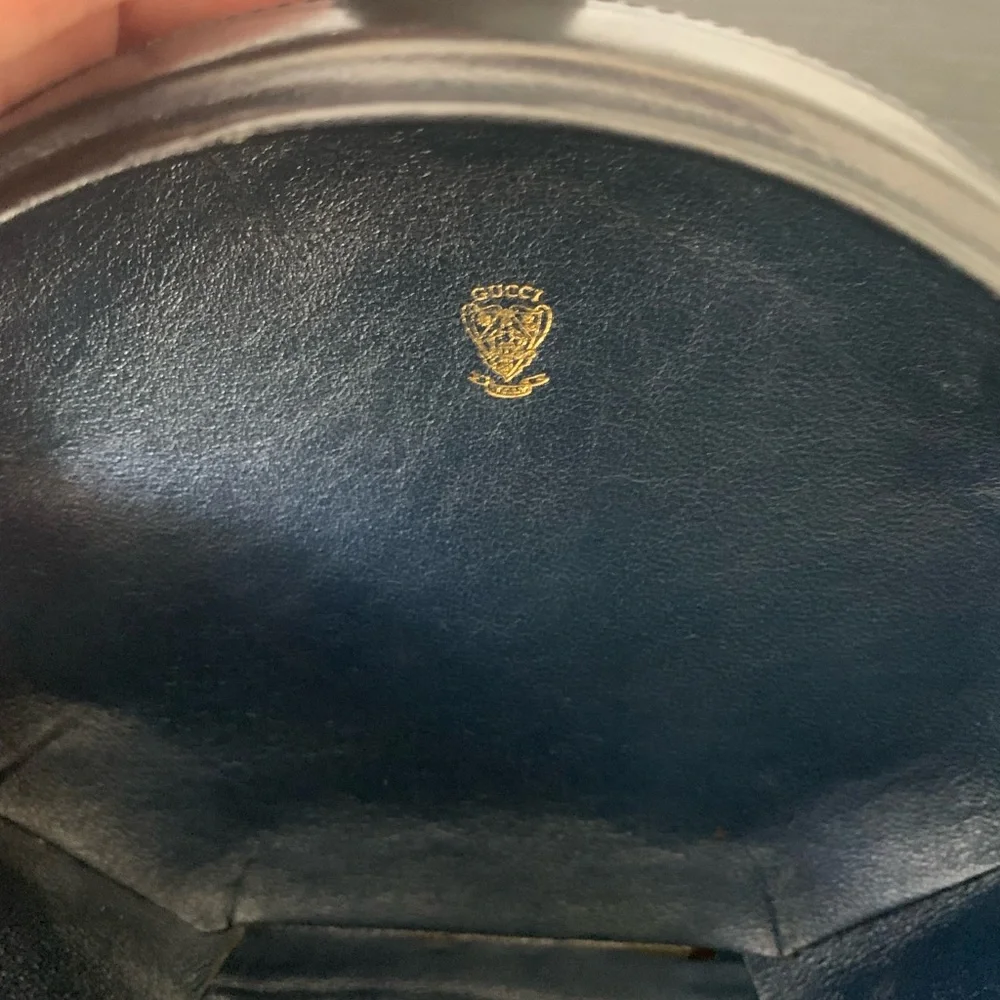 Gucci 70s Canteen Purse Black and Gold Round Hard Case Structured Shoulder Bag - Picture 4 of 17